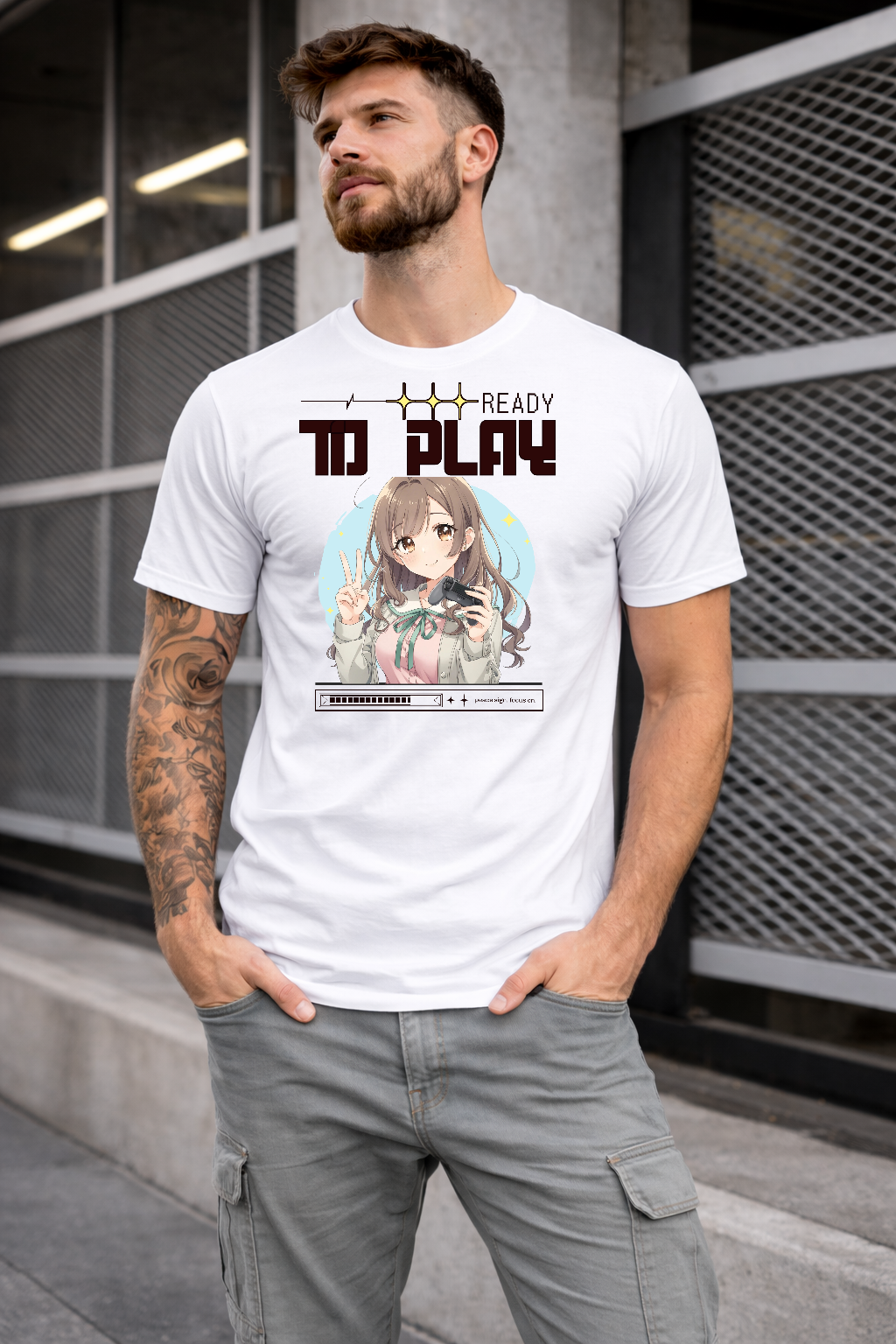 READY TO PLAY – Anime Streetwear T-Shirt Light